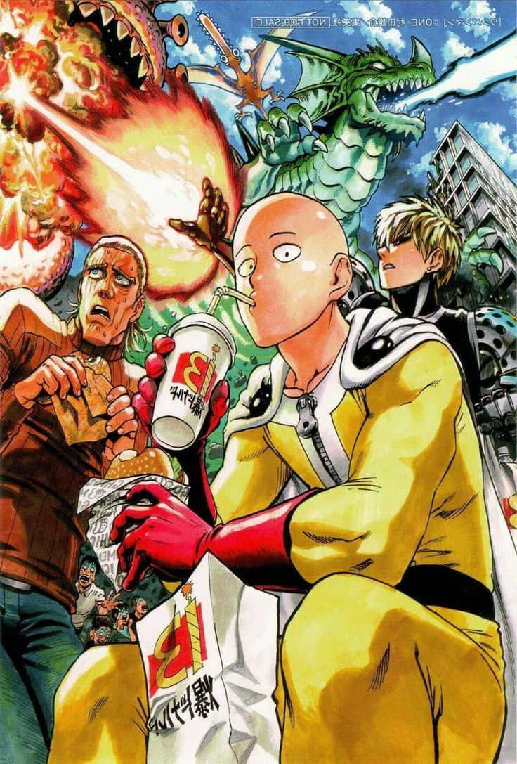 one punch man - a poster for the anime — 736x1087 wallpaper