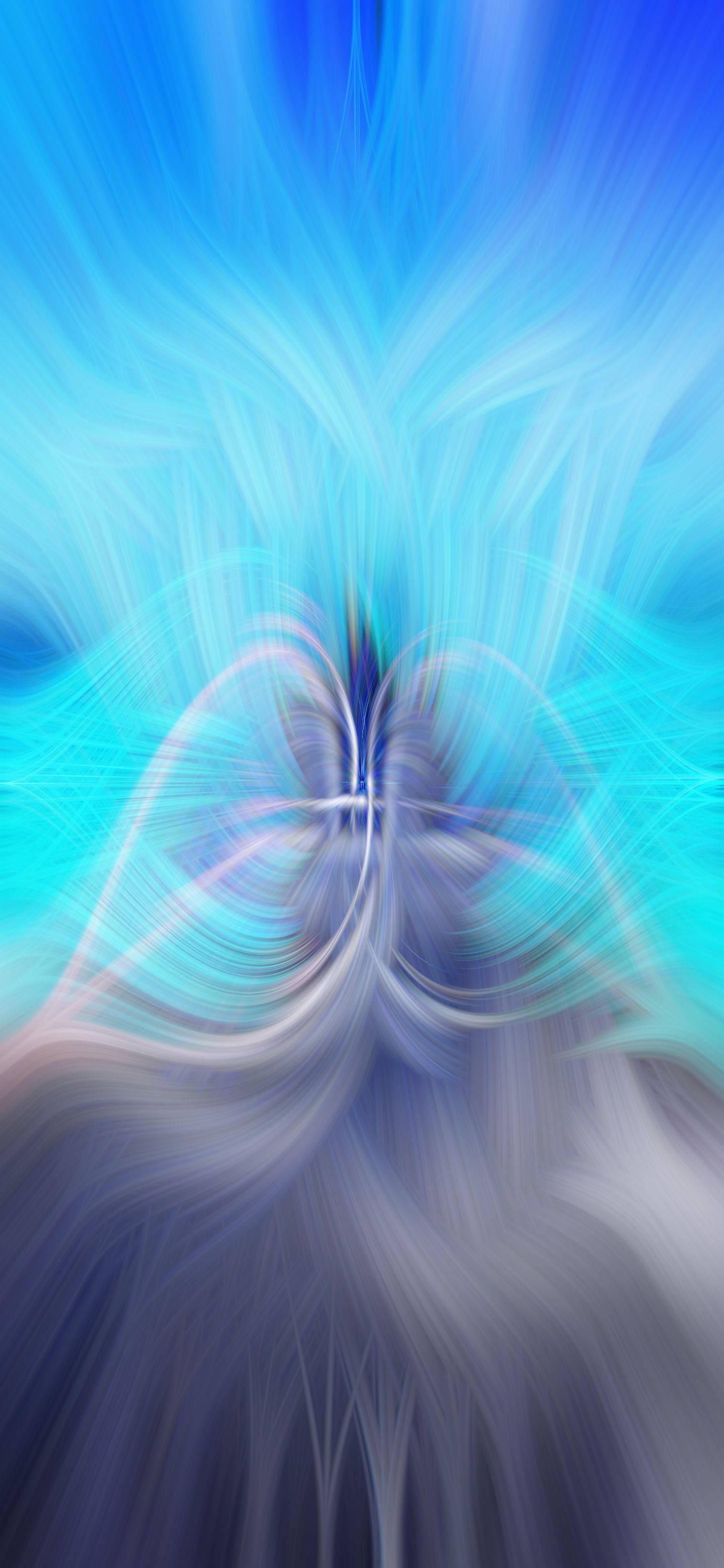 Oneplus Neon Blue Rays — 1440x3120 wallpaper
