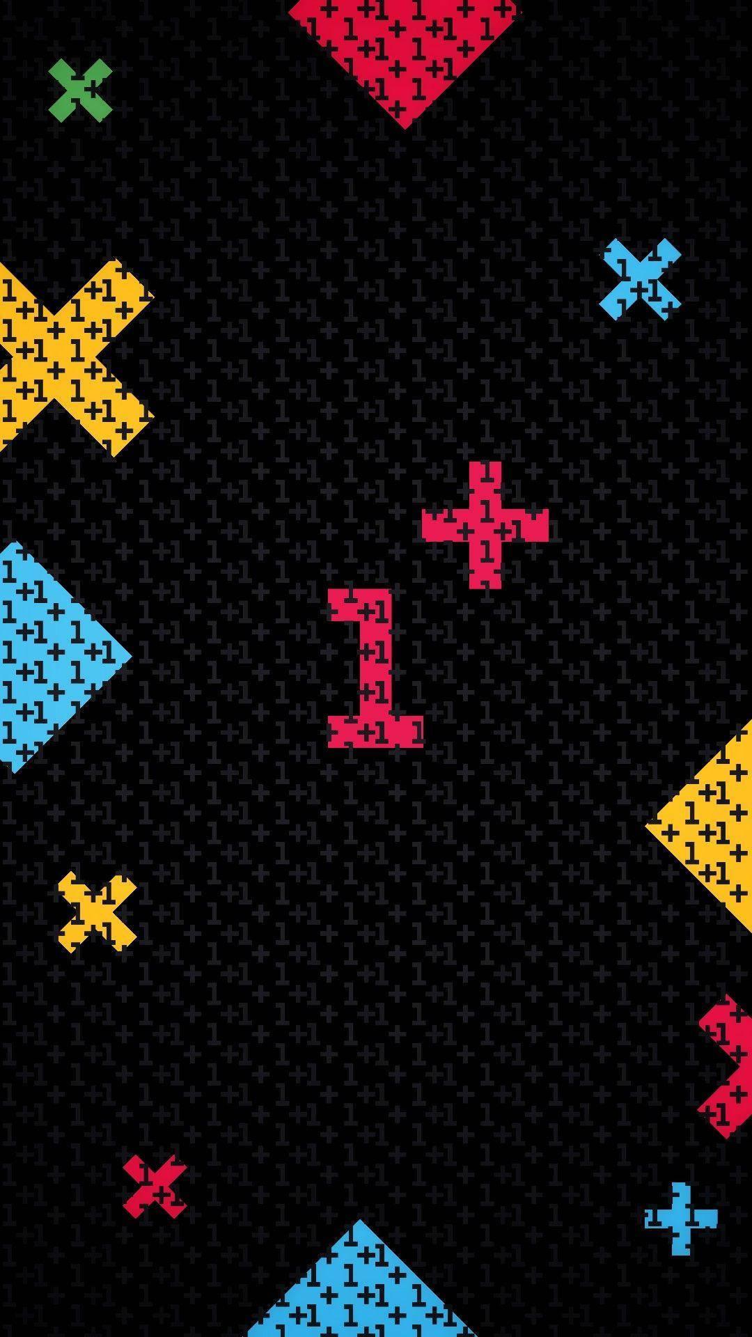 Oneplus On Colorful X Signs — 1080x1920 wallpaper