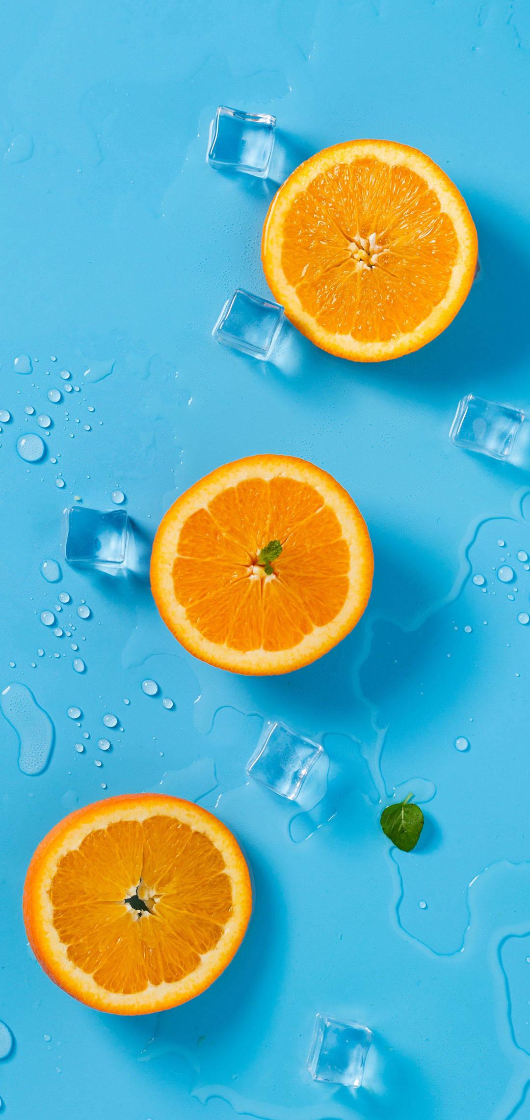 Oneplus Oranges And Ice — 1080x2280 wallpaper