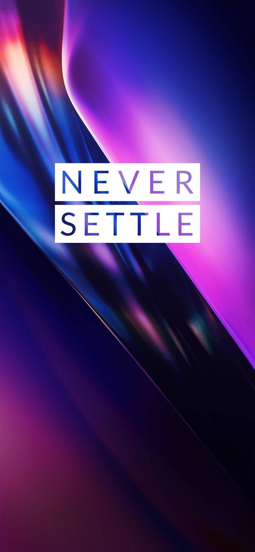 Oneplus Violet Never Settle — 886x1920 wallpaper
