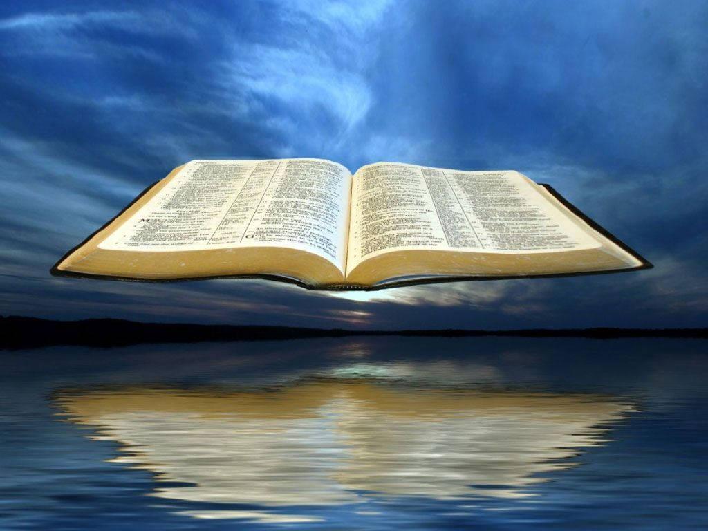 Open Bible Floating Water — 1024x768 wallpaper