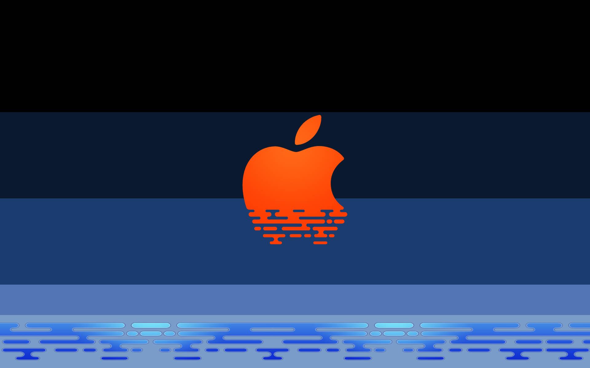 Orange And Blue Apple Logo — 1920x1200 wallpaper