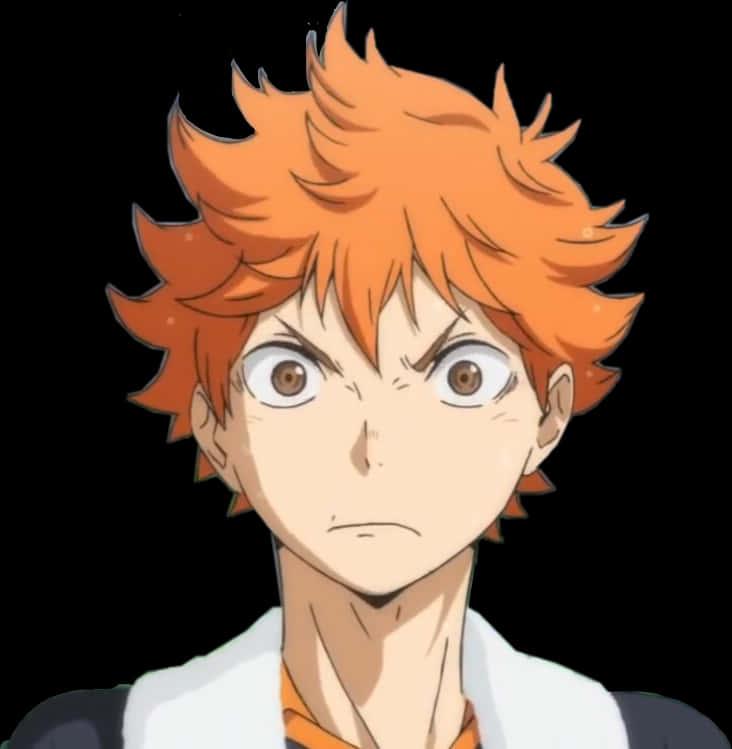 Orange Haired Anime Character Portrait — 732x749 wallpaper