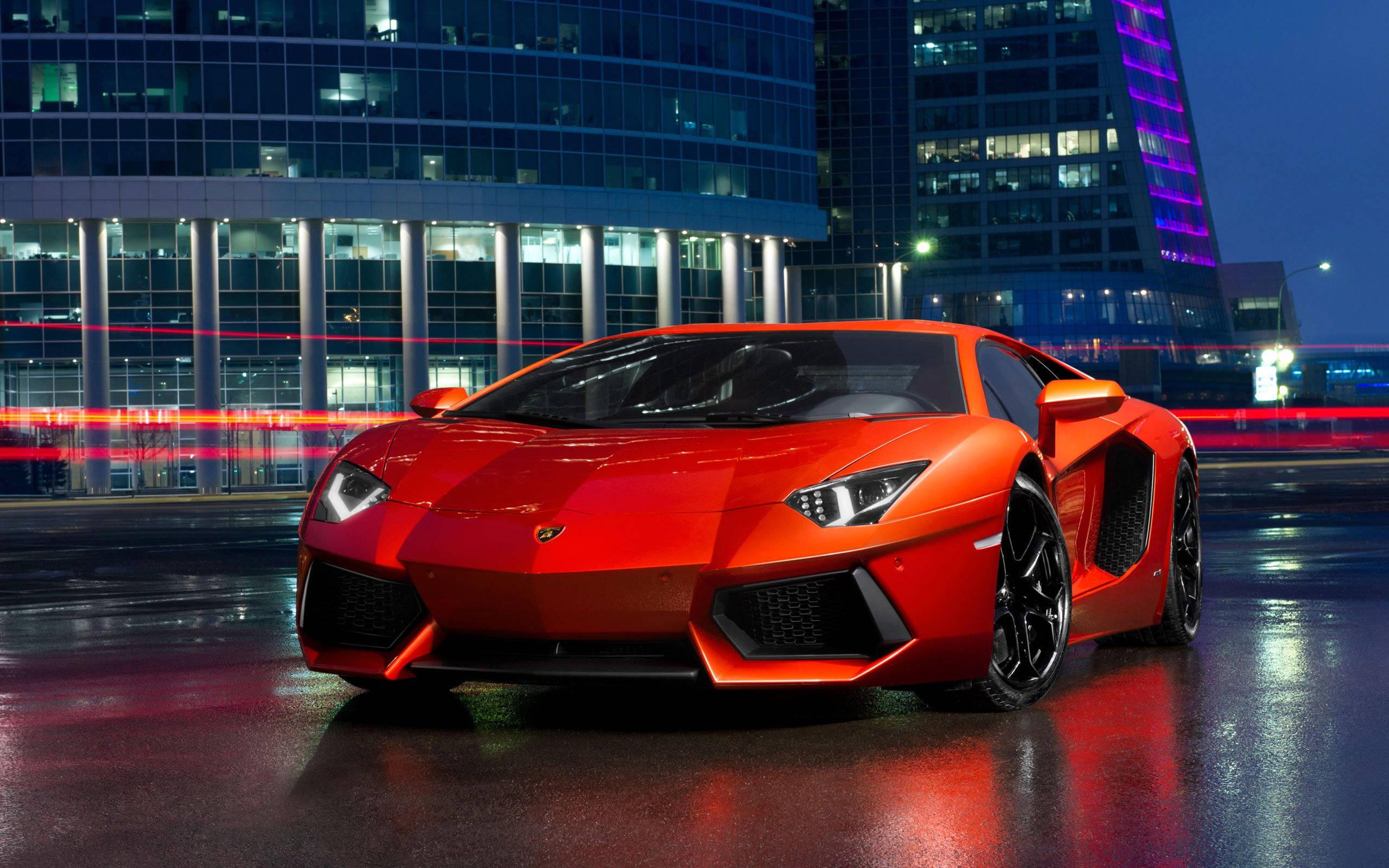 Orange Lamborghini Aventador LP700 Front — 2560x1600 wallpaper