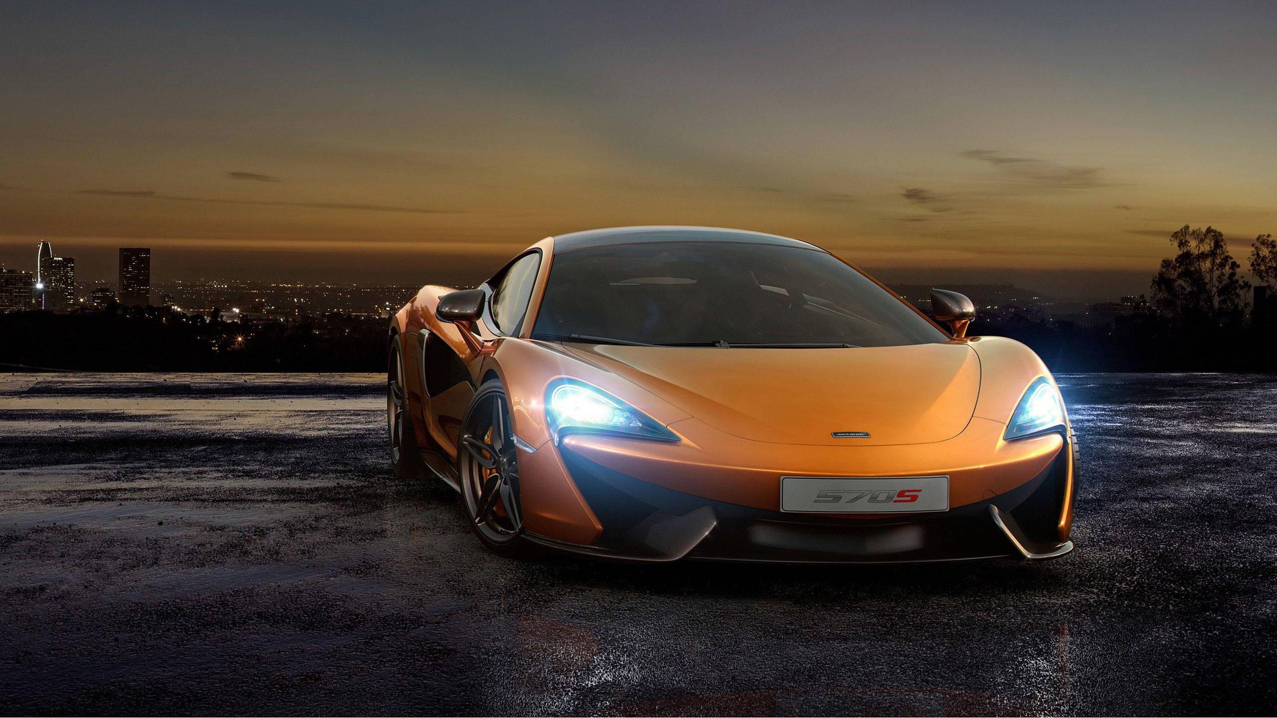 Orange McLaren 570s Car — 2560x1440 wallpaper