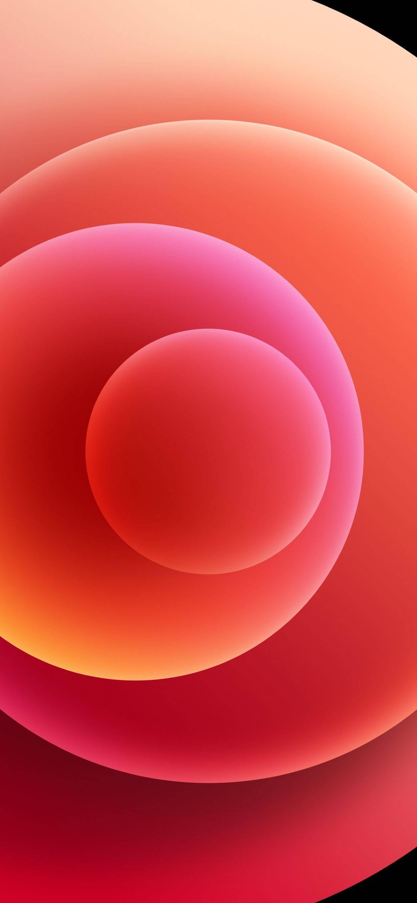 Orange Orbs iPhone 12 — 1356x2934 wallpaper