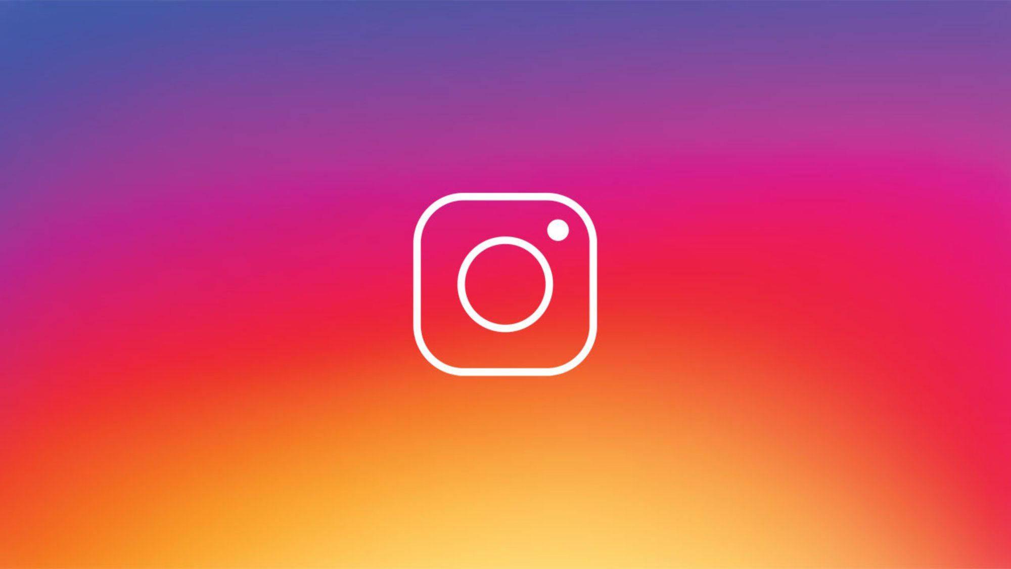 Orange Pink Gradient Instagram Logo — 2000x1125 wallpaper