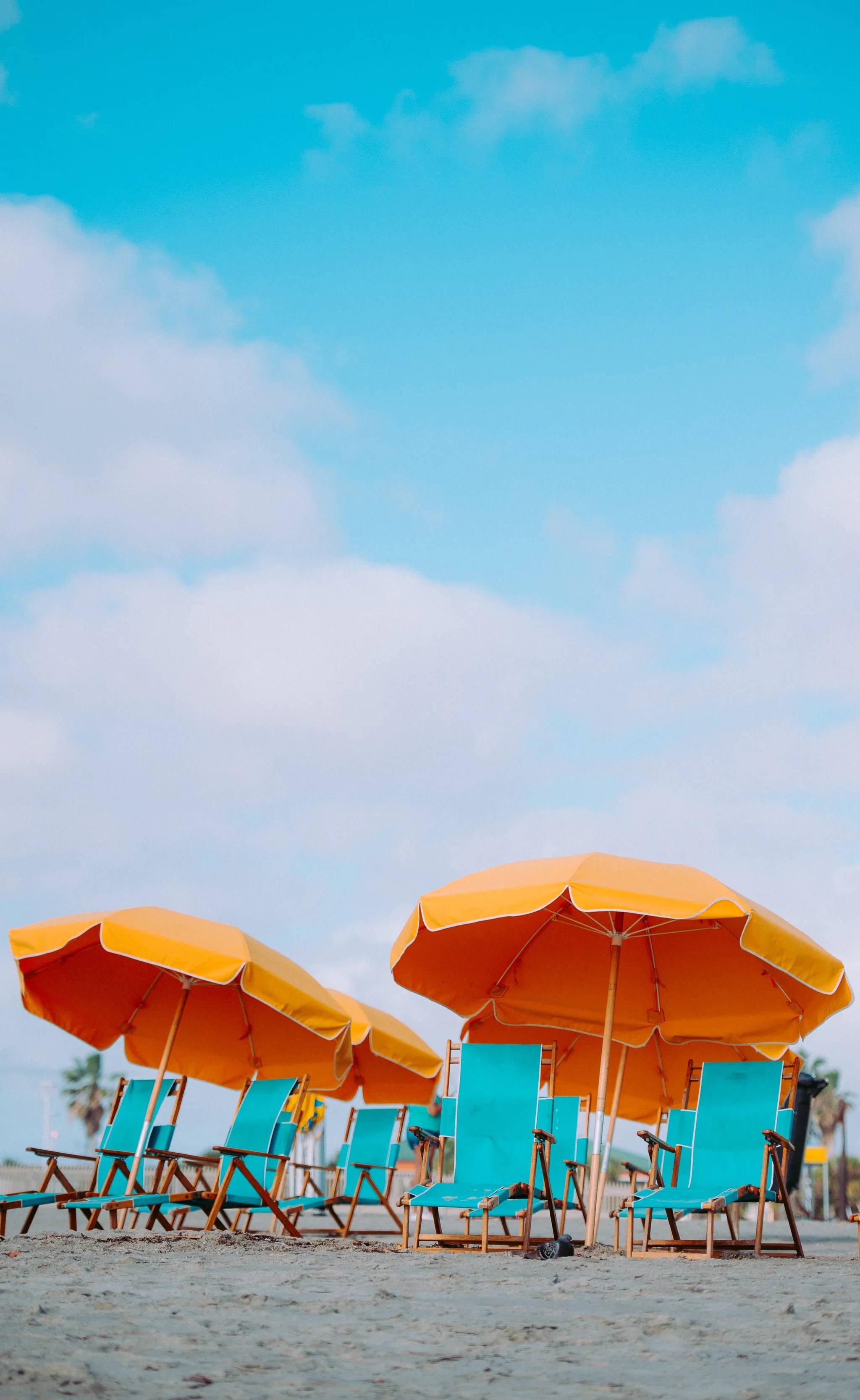 Orange Umbrellas Summer iPhone — 2048x3334 wallpaper