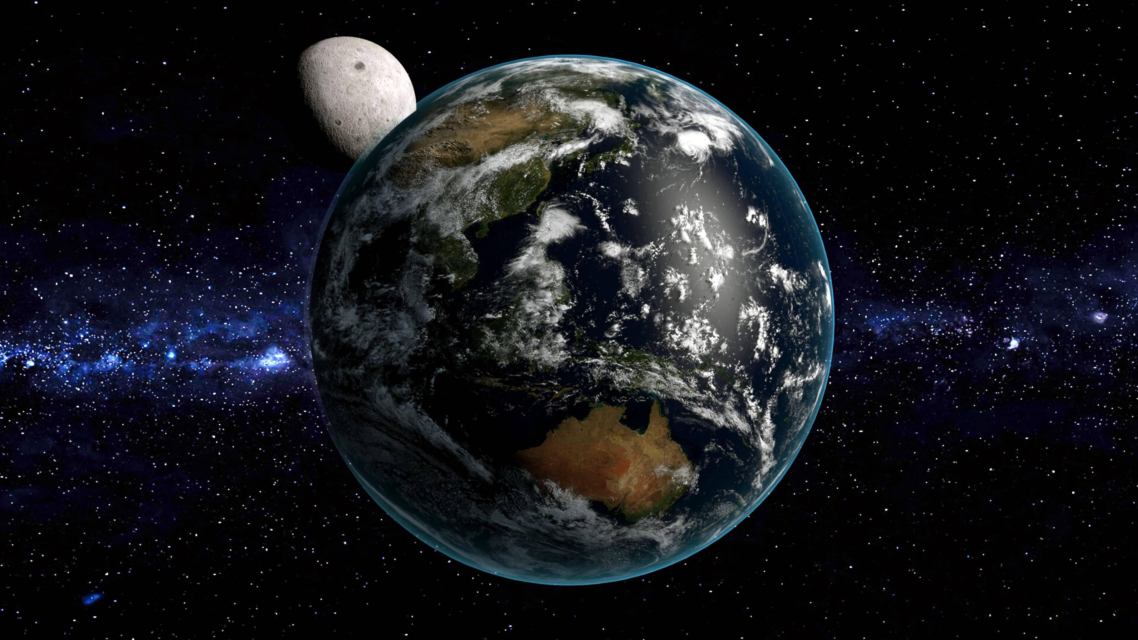 Our Home: A Blue Globe in the Universe — 3840x2160 wallpaper
