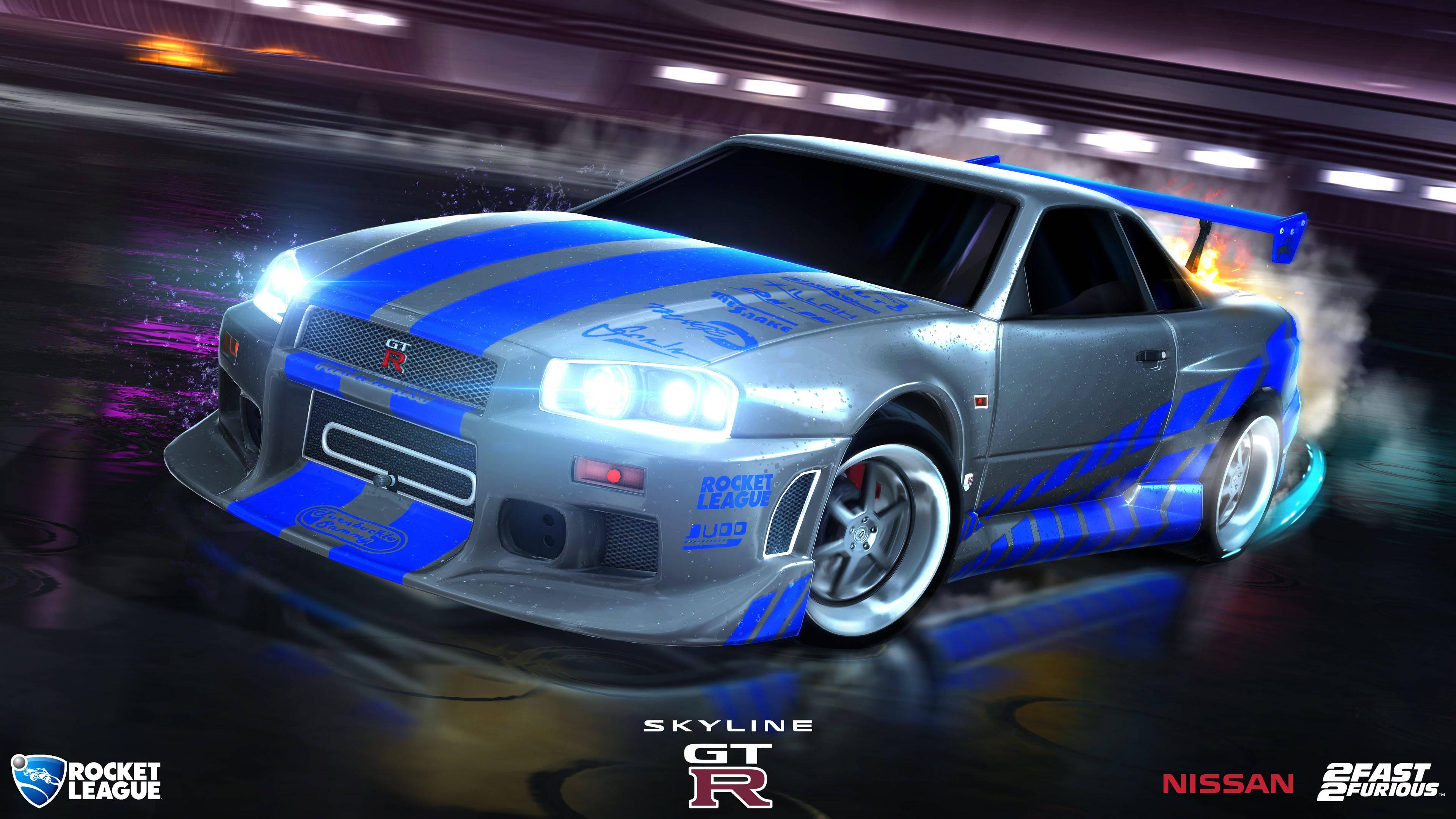 Outrun your opponents with speed and skill in Rocket League — 3840x2160 wallpaper