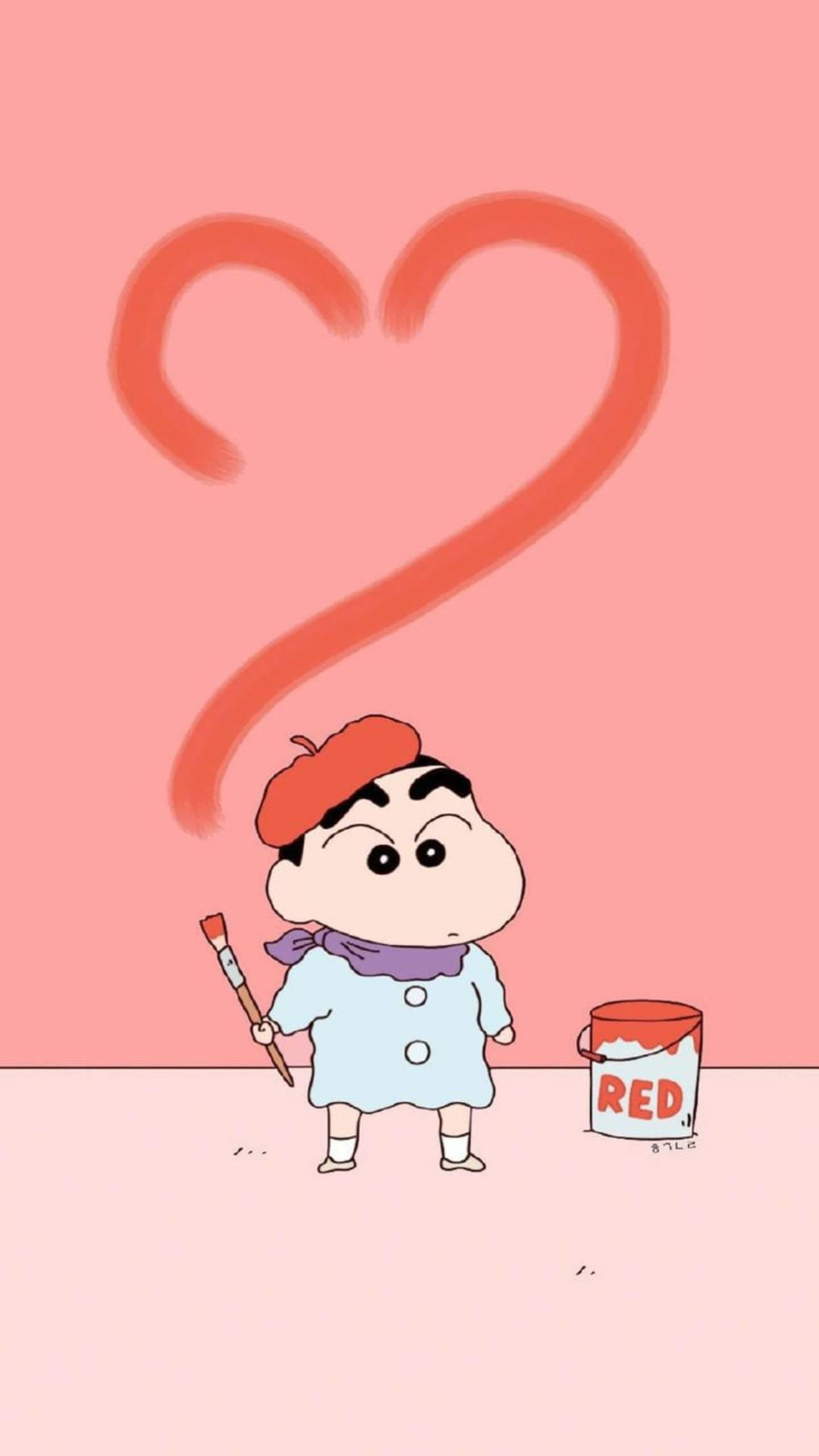 Painter Shinchan Aesthetic — 1440x2560 wallpaper