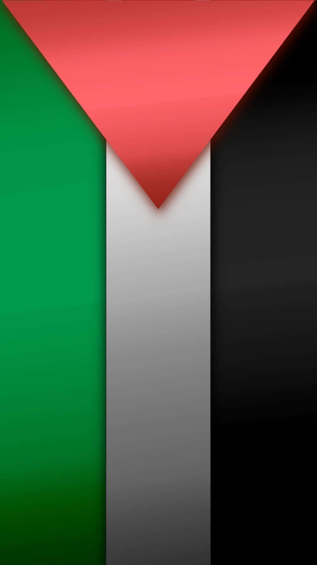 Palestine Flag Waving against a Blue Sky — 1080x1920 wallpaper