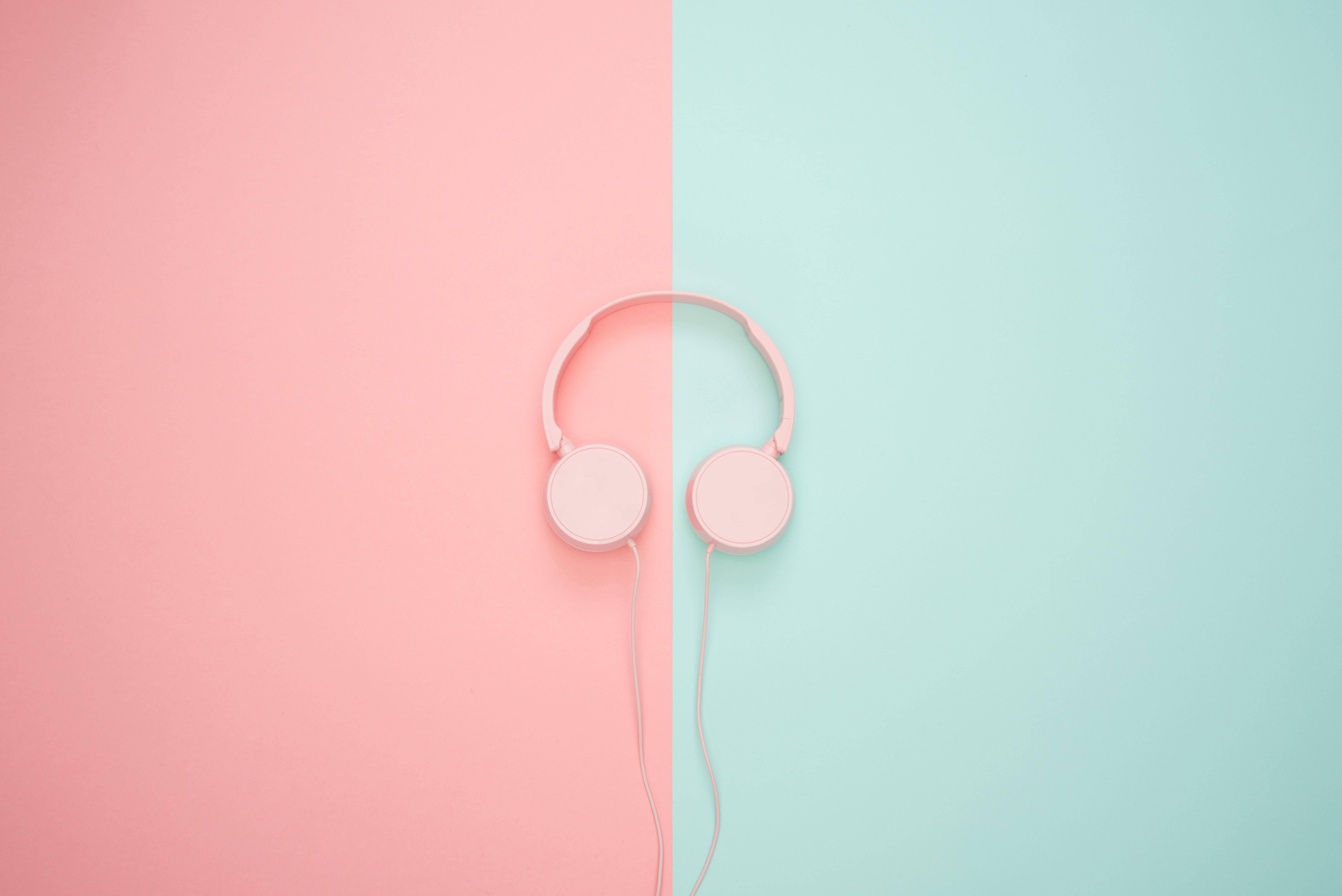 Pastel Aesthetic Headphones — 5874x3921 wallpaper