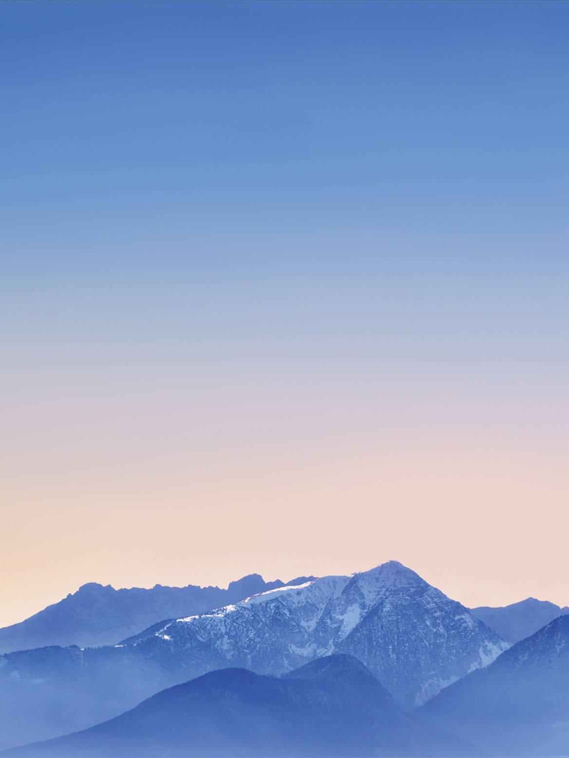 Pastel Horizon Over Mountains iPad — 1169x1558 wallpaper