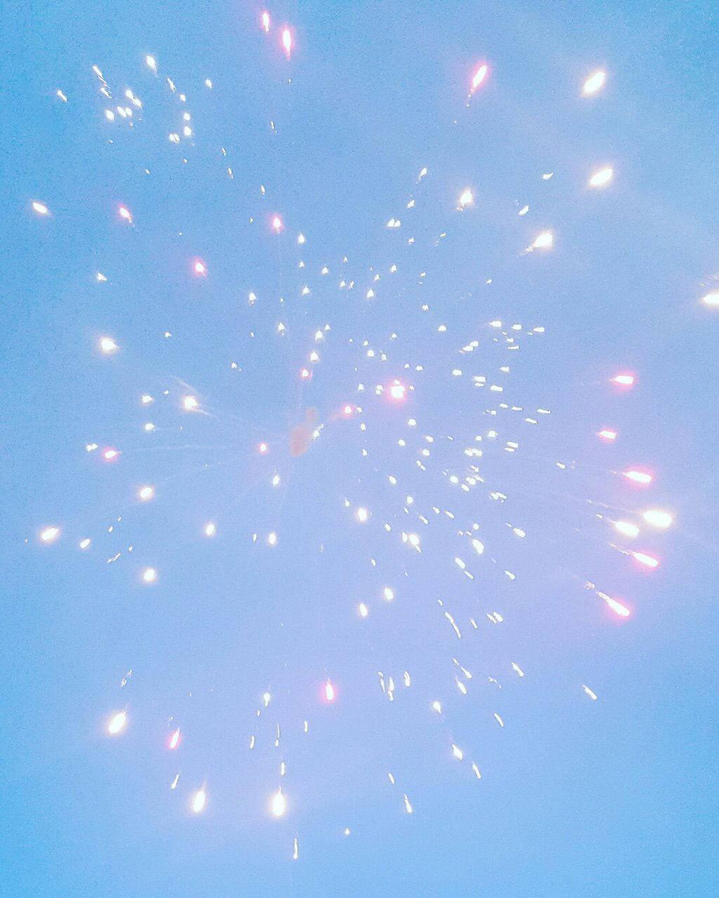 Pastel pale blue hues paint the night sky with spectacular fireworks. — 1024x1280 wallpaper