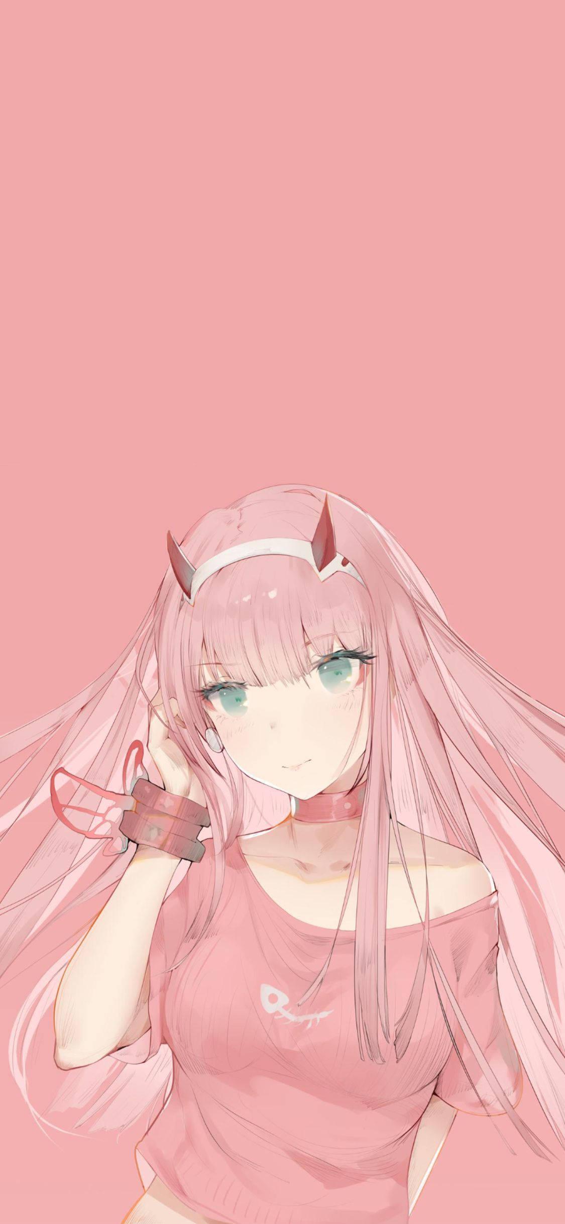 Pastel Pink Aesthetic Girl — 1125x2436 wallpaper