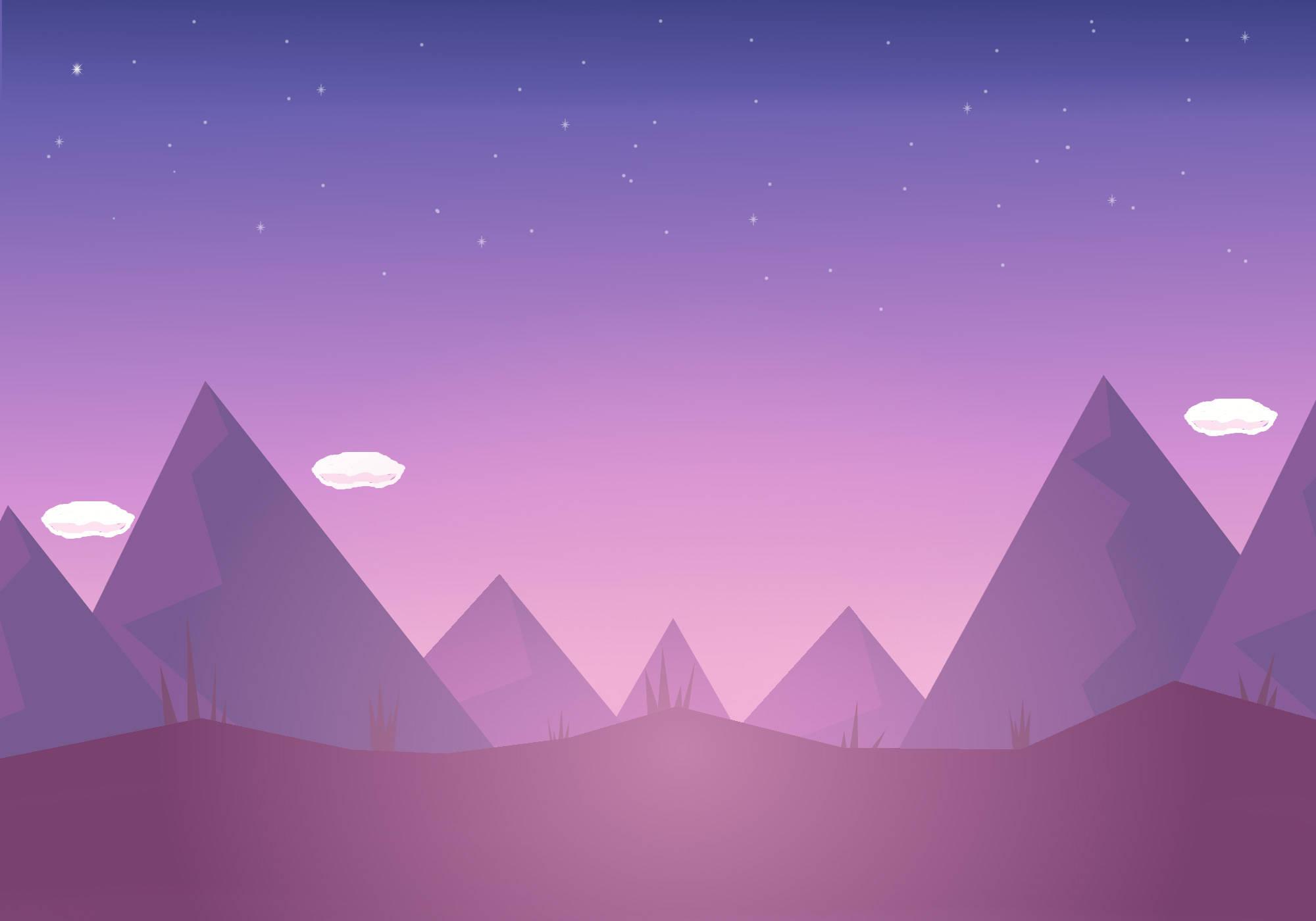 Pastel Purple Mountains Art — 2000x1400 wallpaper