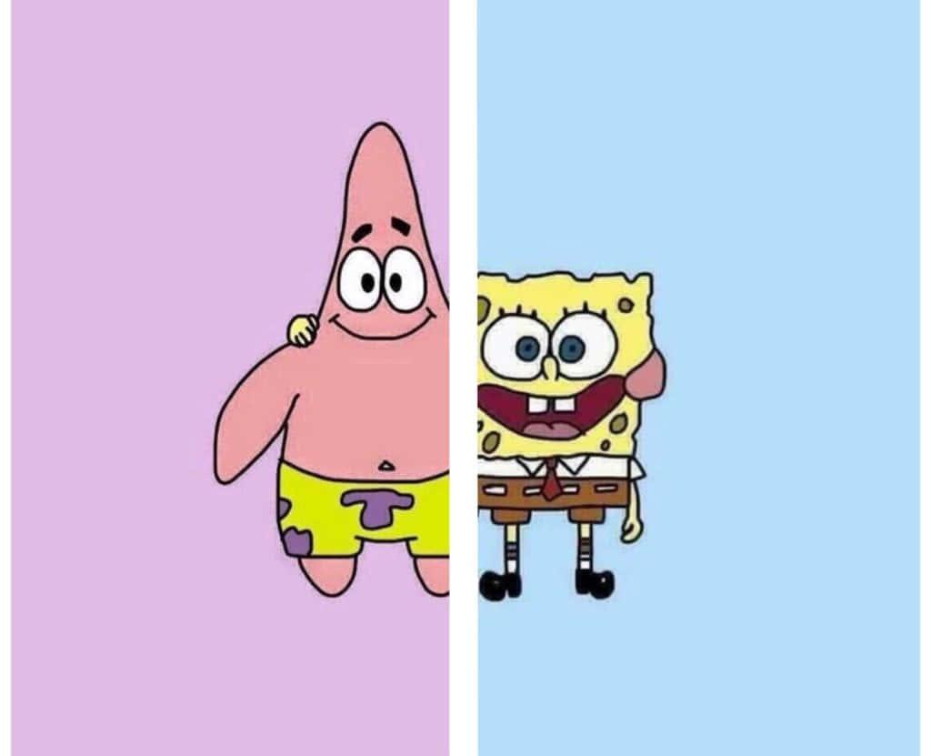 Patrick And SpongeBob Cute Matching Best Friend Wallpaper Design — 1024x831 wallpaper