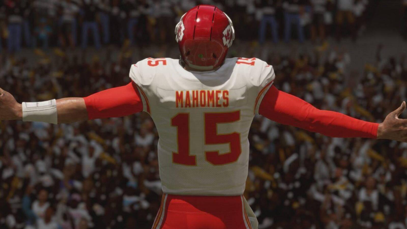 Patrick Mahomes Celebrating After Super Bowl LIII Win — 1600x900 wallpaper