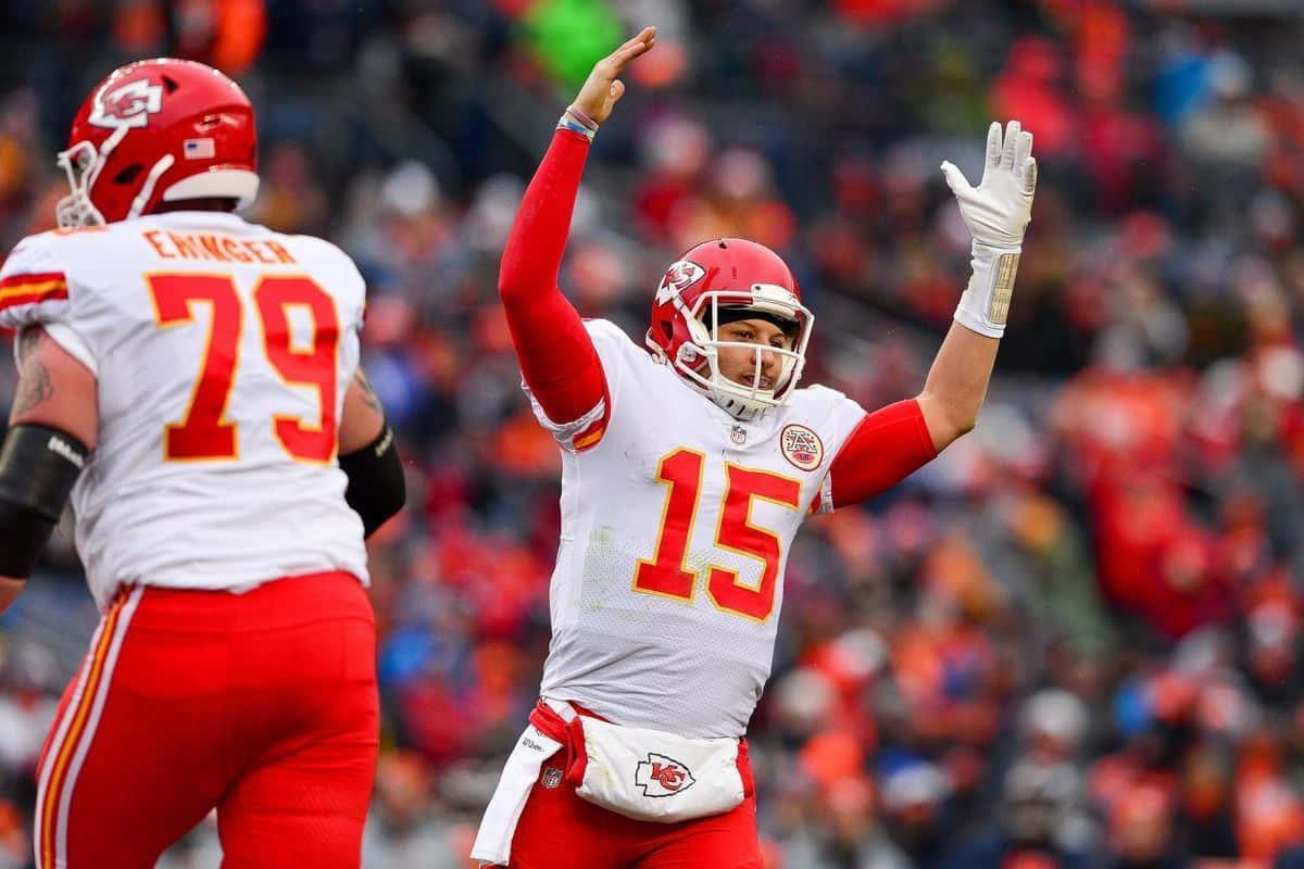 Patrick Mahomes in Action on the Field — 1200x800 wallpaper
