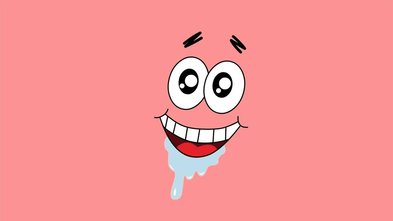 Patrick's Face Cute Laptop — 1366x768 wallpaper