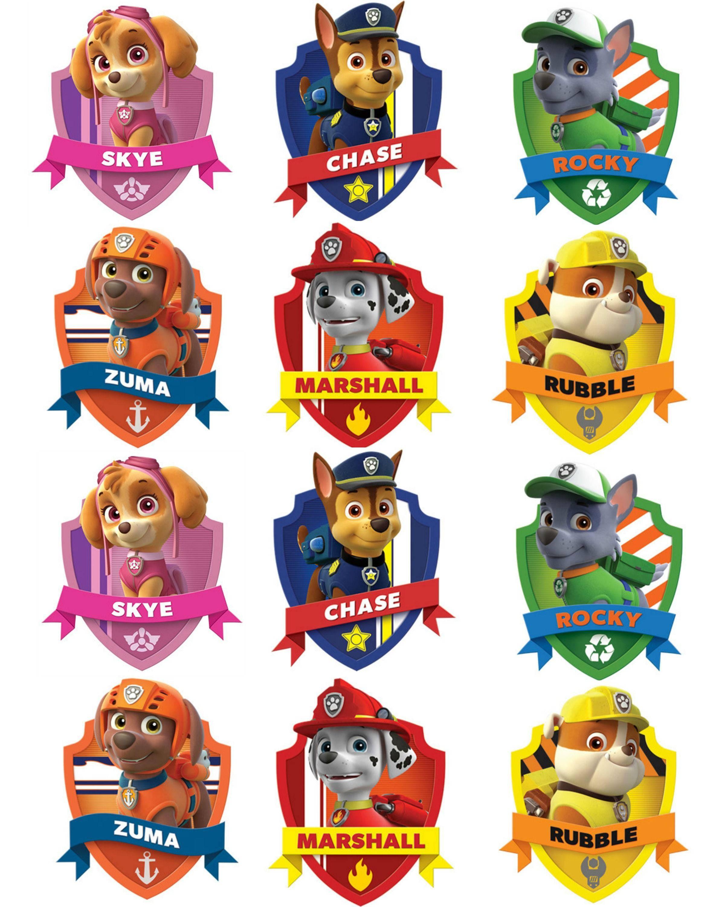 Paw Patrol Character Badges — 2400x3000 wallpaper