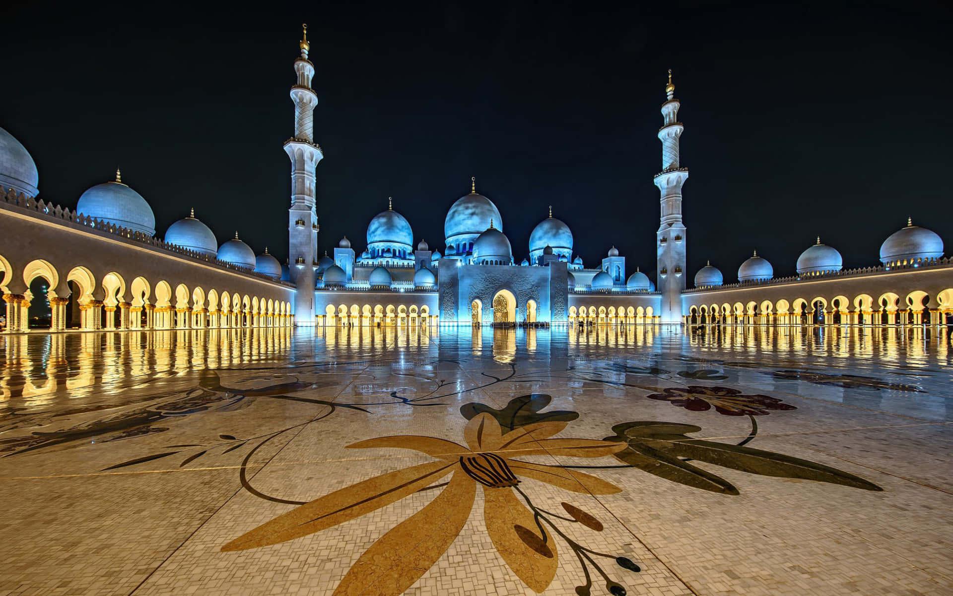 Peaceful and tranquil mosque around sunset — 1920x1200 wallpaper