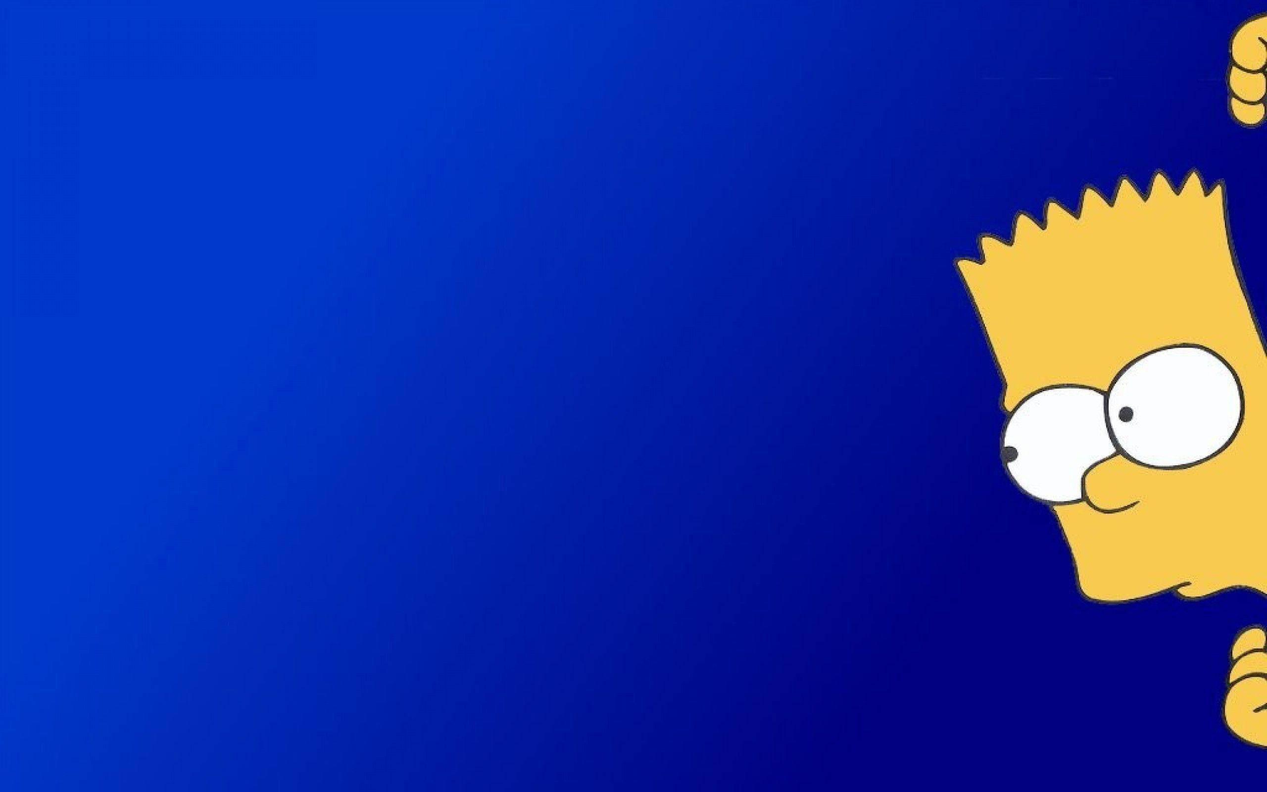 Peeking Bart Simpson — 2560x1600 wallpaper