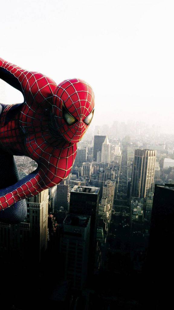 Peeking Spider Man Iphone — 576x1024 wallpaper