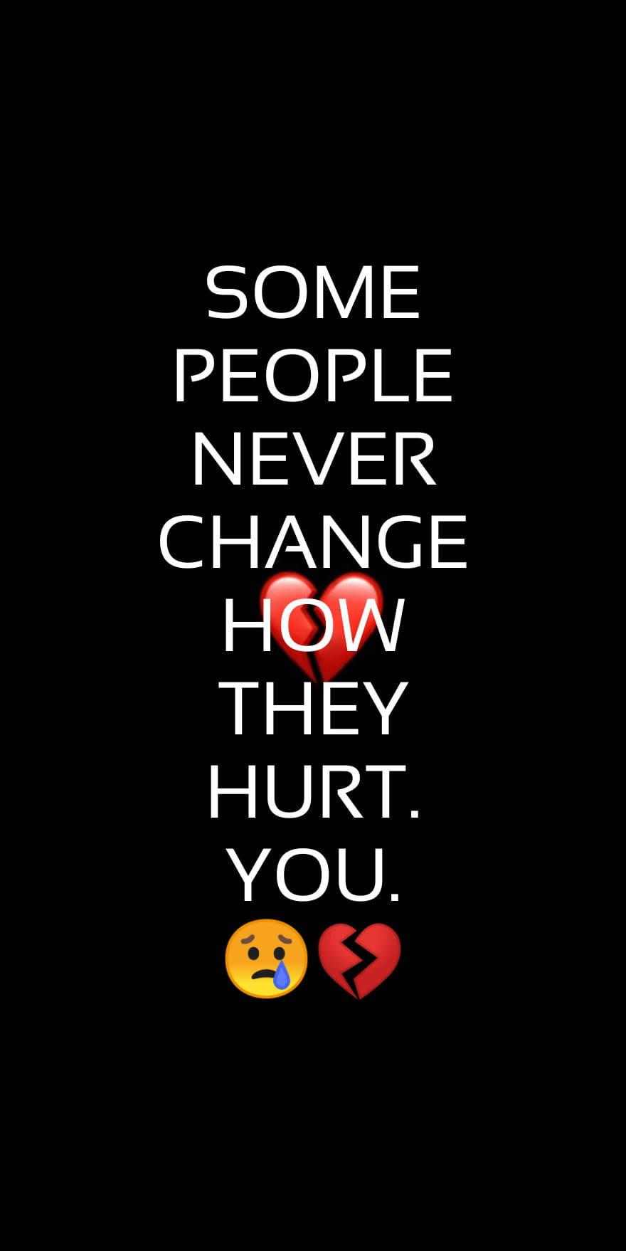 People Never Change Broken Heart Black — 880x1758 wallpaper