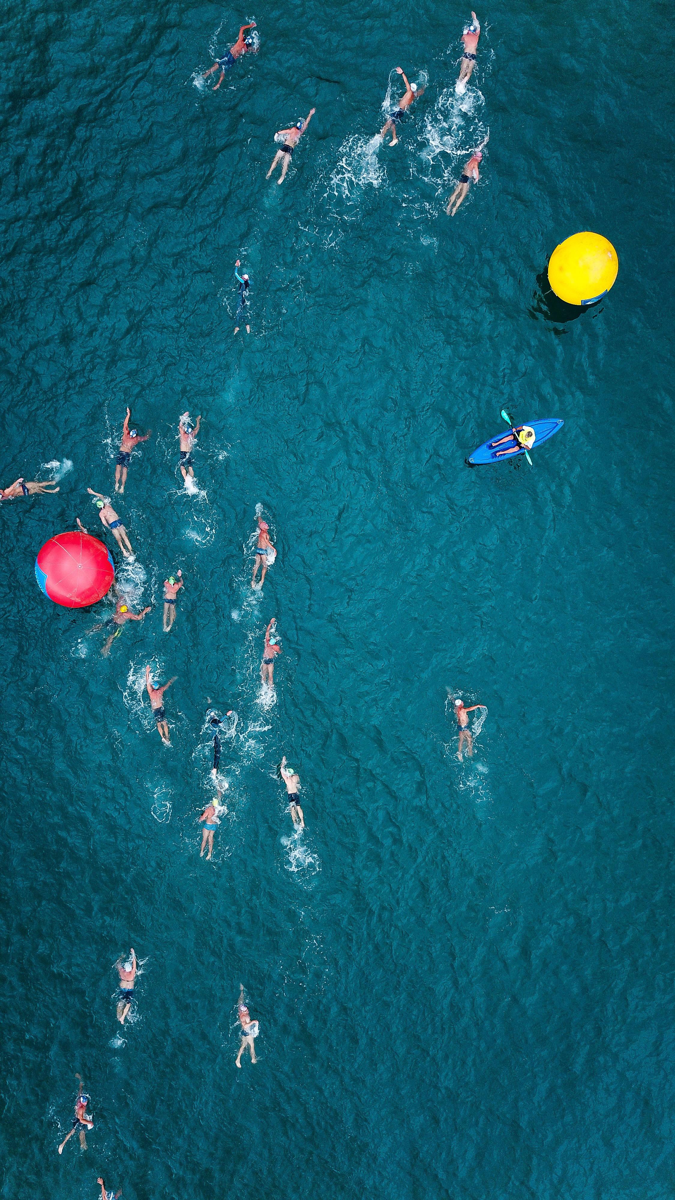 People Swimming In Summer iPhone — 2250x4000 wallpaper