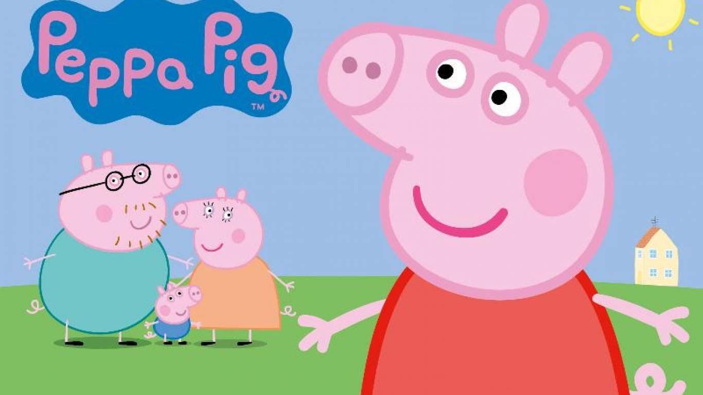 Peppa Pig and Her Family — 1366x768 wallpaper