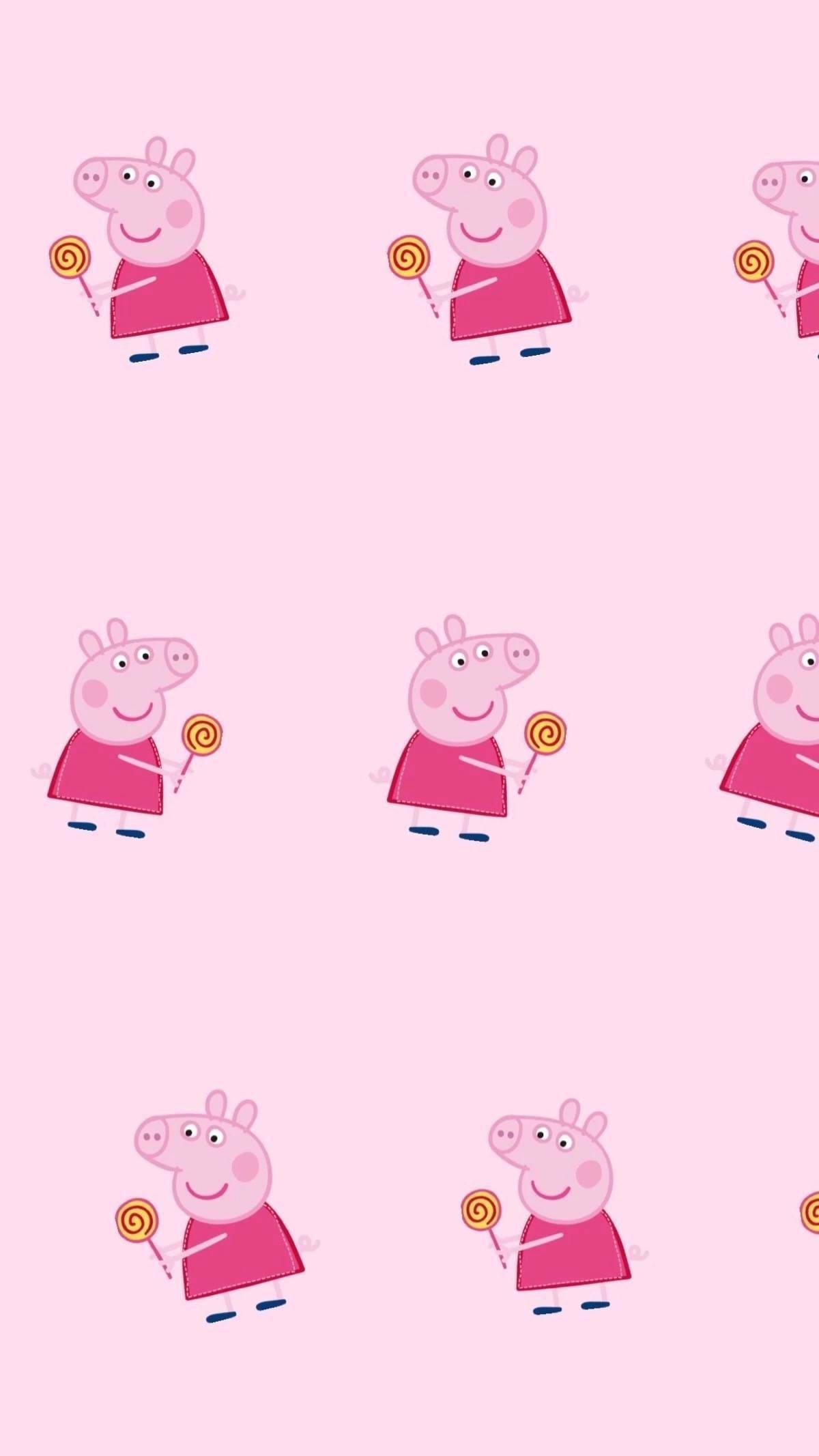 Peppa Pig ready to explore the world of fun — 1200x2133 wallpaper