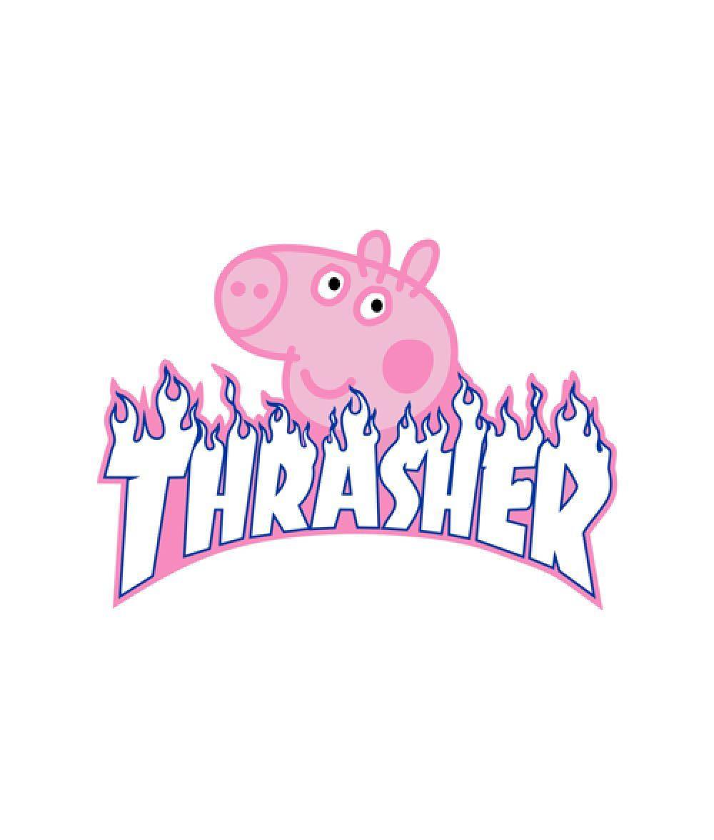 Peppa Pig rocking her Thrasher swag. — 1000x1176 wallpaper