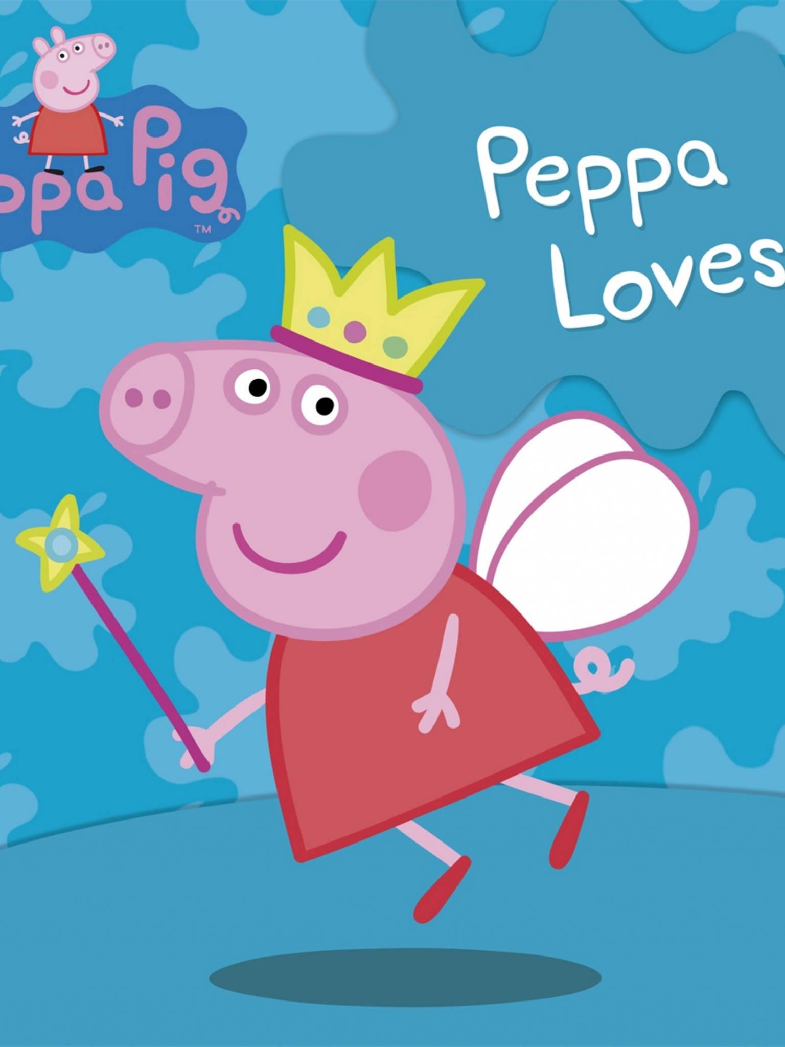 Peppa Pig, the Fairy Queen, spreading her magical fairy dust. — 1536x2048 wallpaper