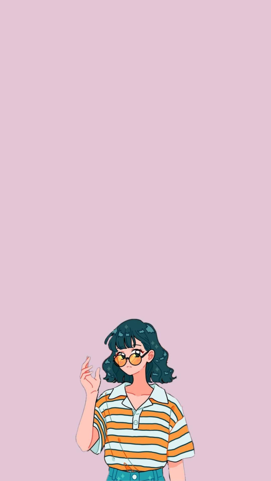 PFP Aesthetic Girl In Light Purple Background — 1080x1920 wallpaper