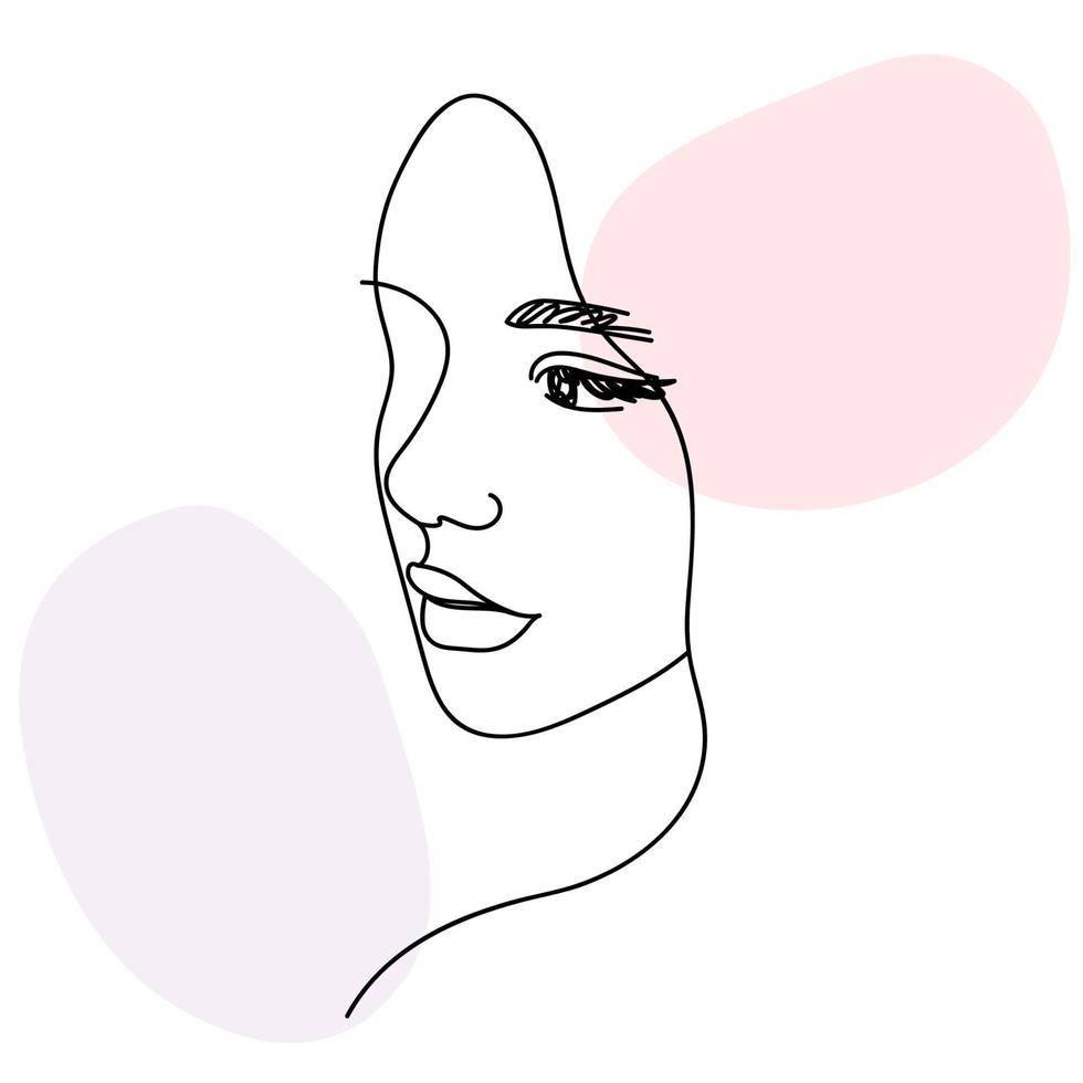 PFP Aesthetic Line Art Of Girl — 980x980 wallpaper