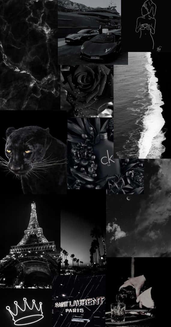 Photo Collage Black Aesthetic Background — 570x1091 wallpaper