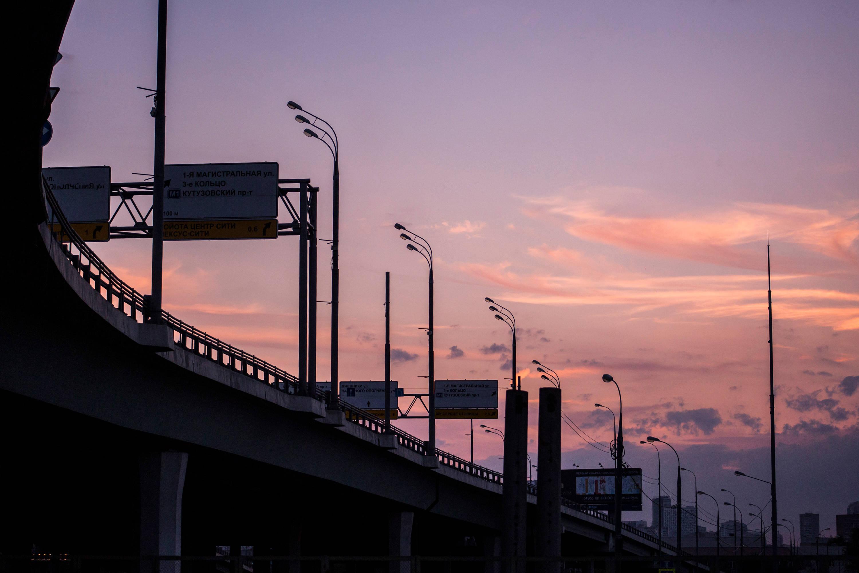 Picture perfect - perfect view of the Skyway Bridge with glowing lights at dusk. — 3000x2000 wallpaper