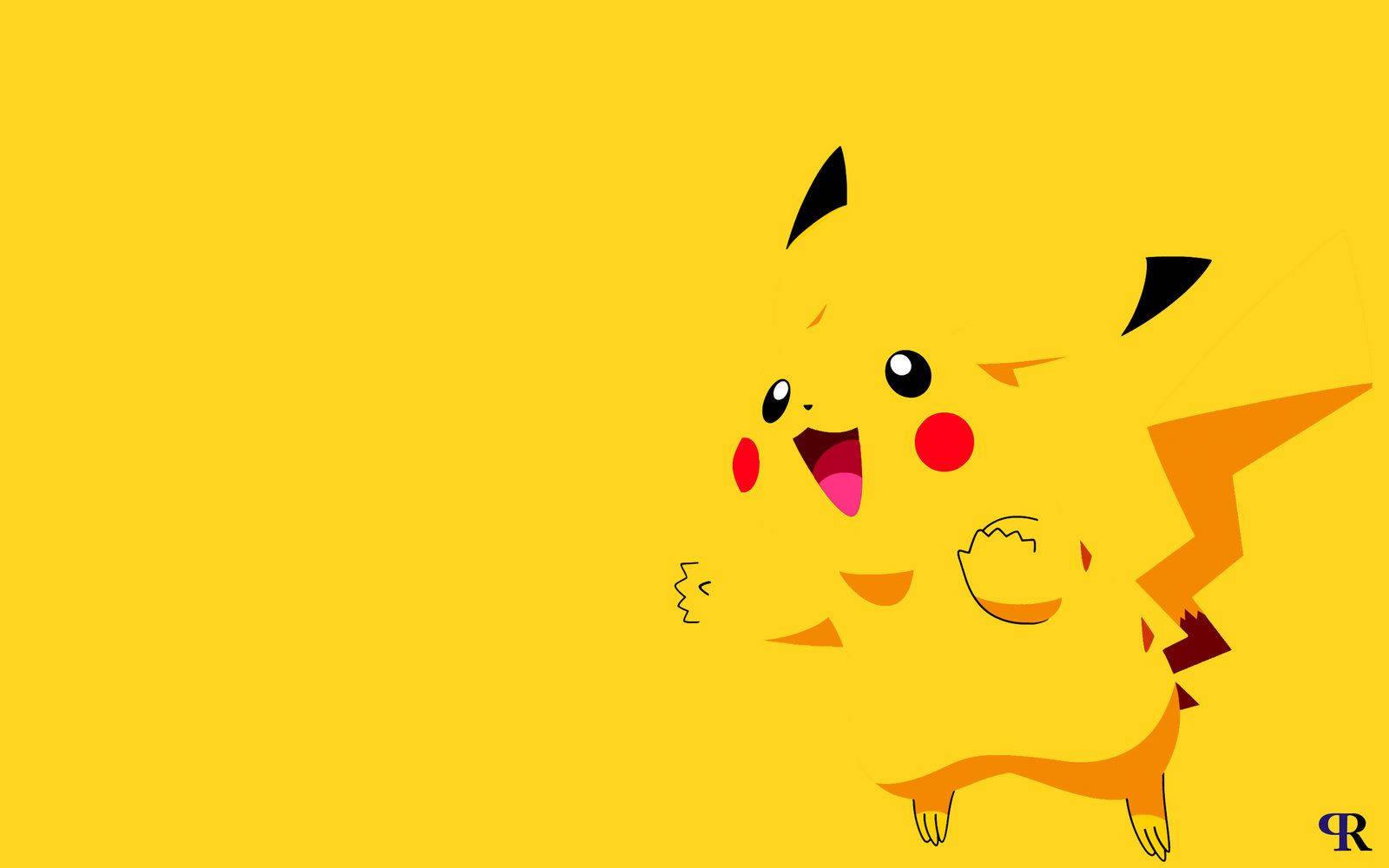 Pikachu in All Yellow — 1600x1000 wallpaper