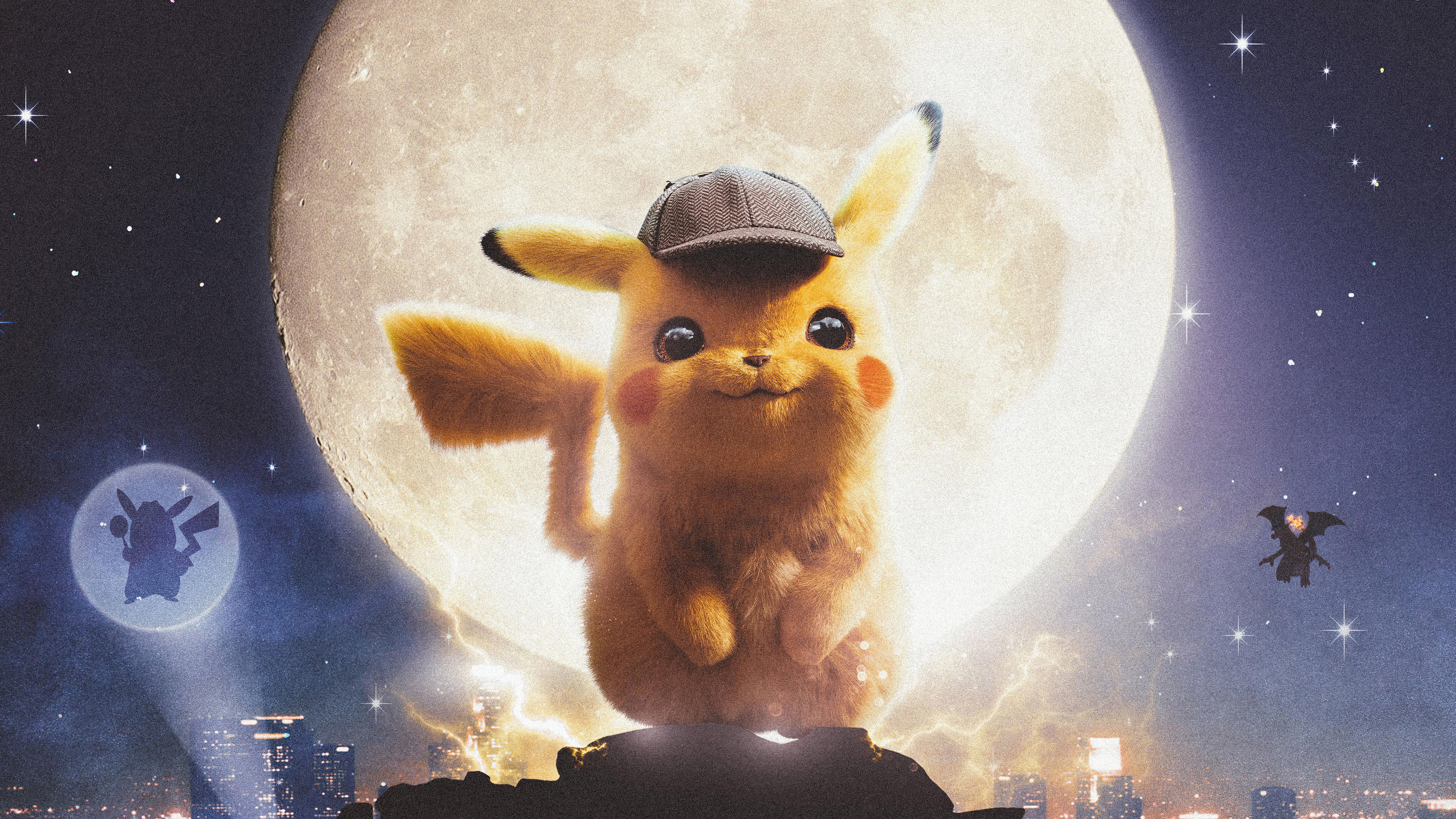 Pikachu In Starry Night — 5120x2880 wallpaper