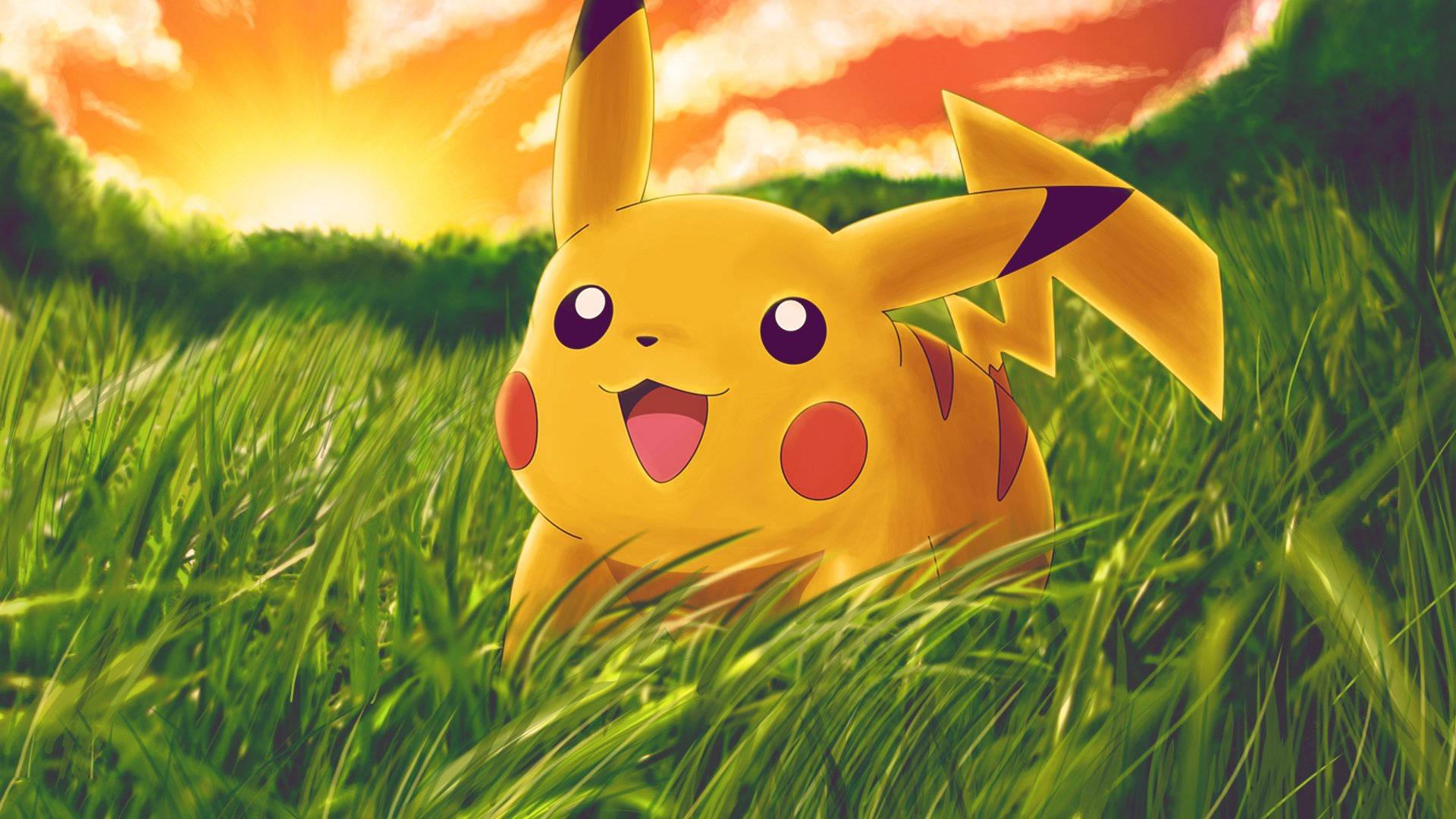 Pikachu In Sunset — 1920x1080 wallpaper
