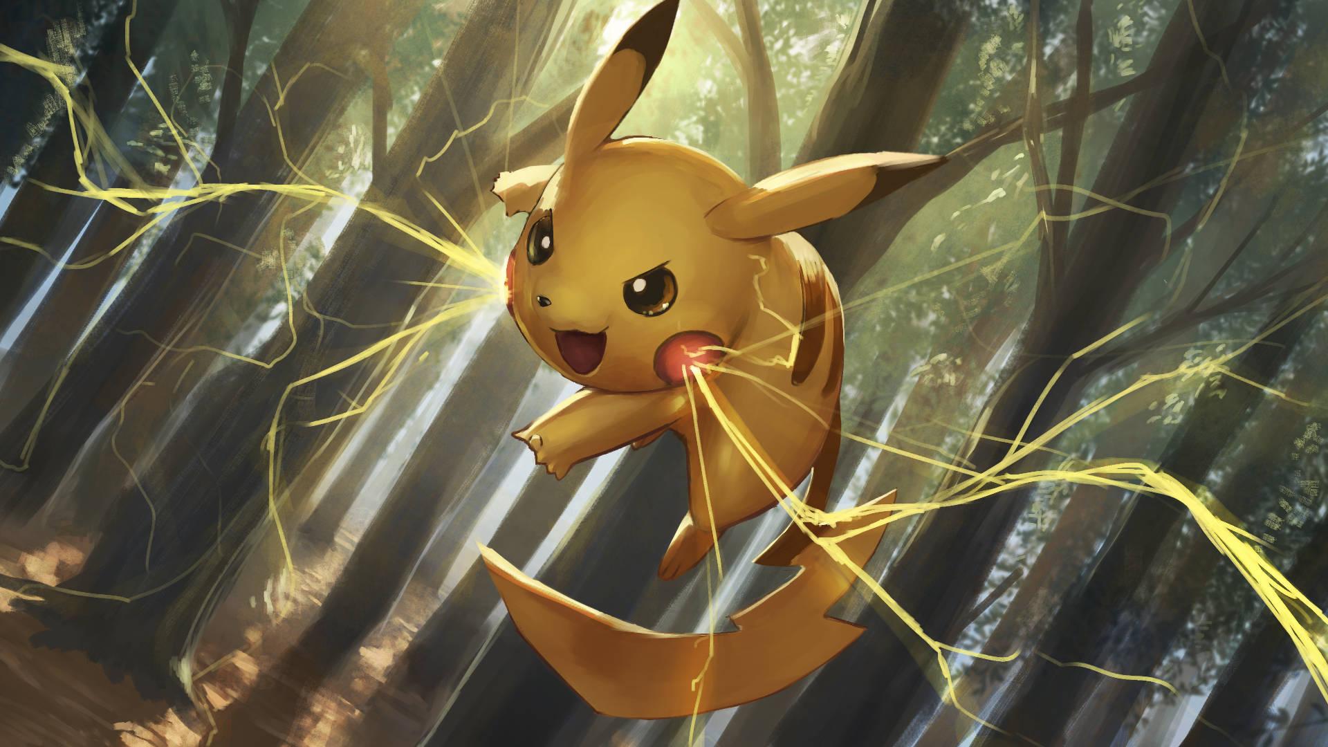 Pikachu In The Forest — 1920x1080 wallpaper