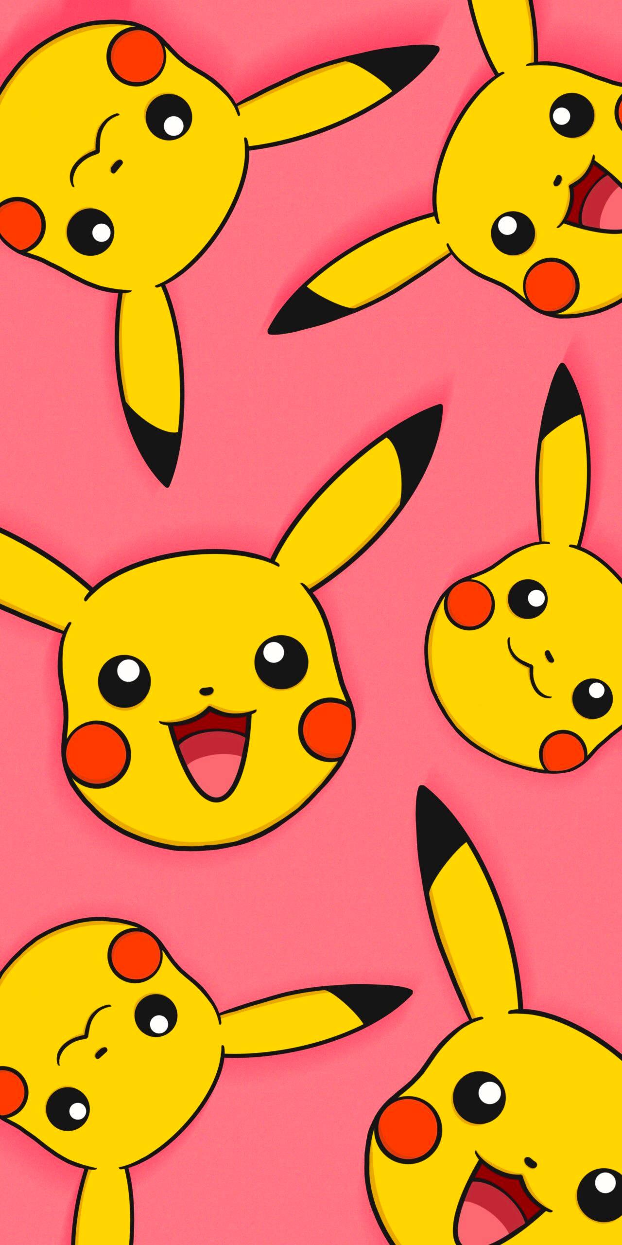 Pikachu Seamless Pattern — 1280x2560 wallpaper