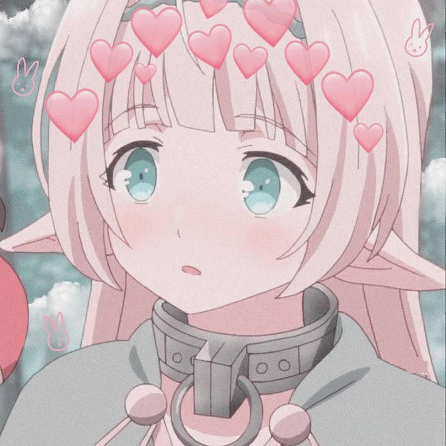 Pink And Gray Anime Girl Instagram PFP — 900x900 wallpaper
