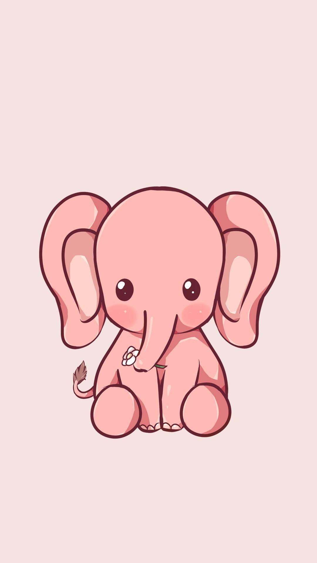 Pink Baby Elephant Cartoon IPhone — 1080x1920 wallpaper