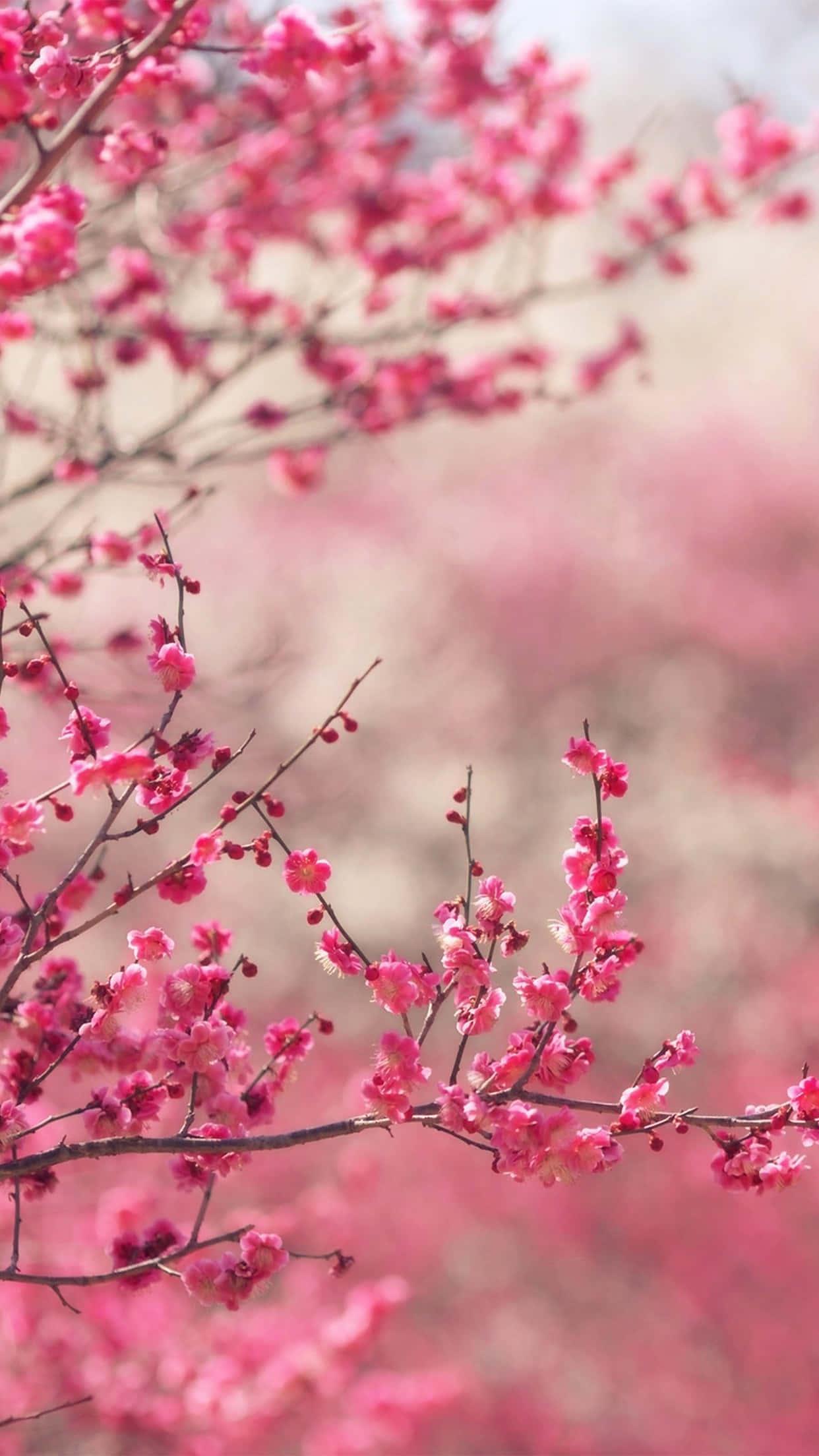 pink blossoms on a tree — 1242x2208 wallpaper