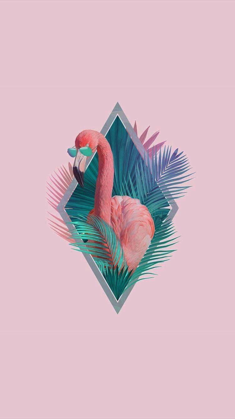 Pink Flamingo Cute Summer Aesthetic — 750x1333 wallpaper