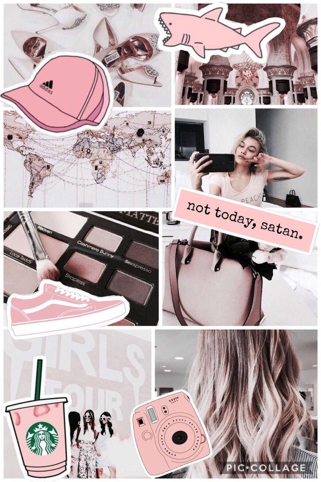 Pink Girl Aesthetic Collage — 1024x1536 wallpaper